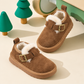 Kids’ Cozy Fleece-Lined Ankle Shoes with a Suede-Look Finish, Classic Buckle Detail and Chunky Sole for Charming Autumn and Winter Outfits