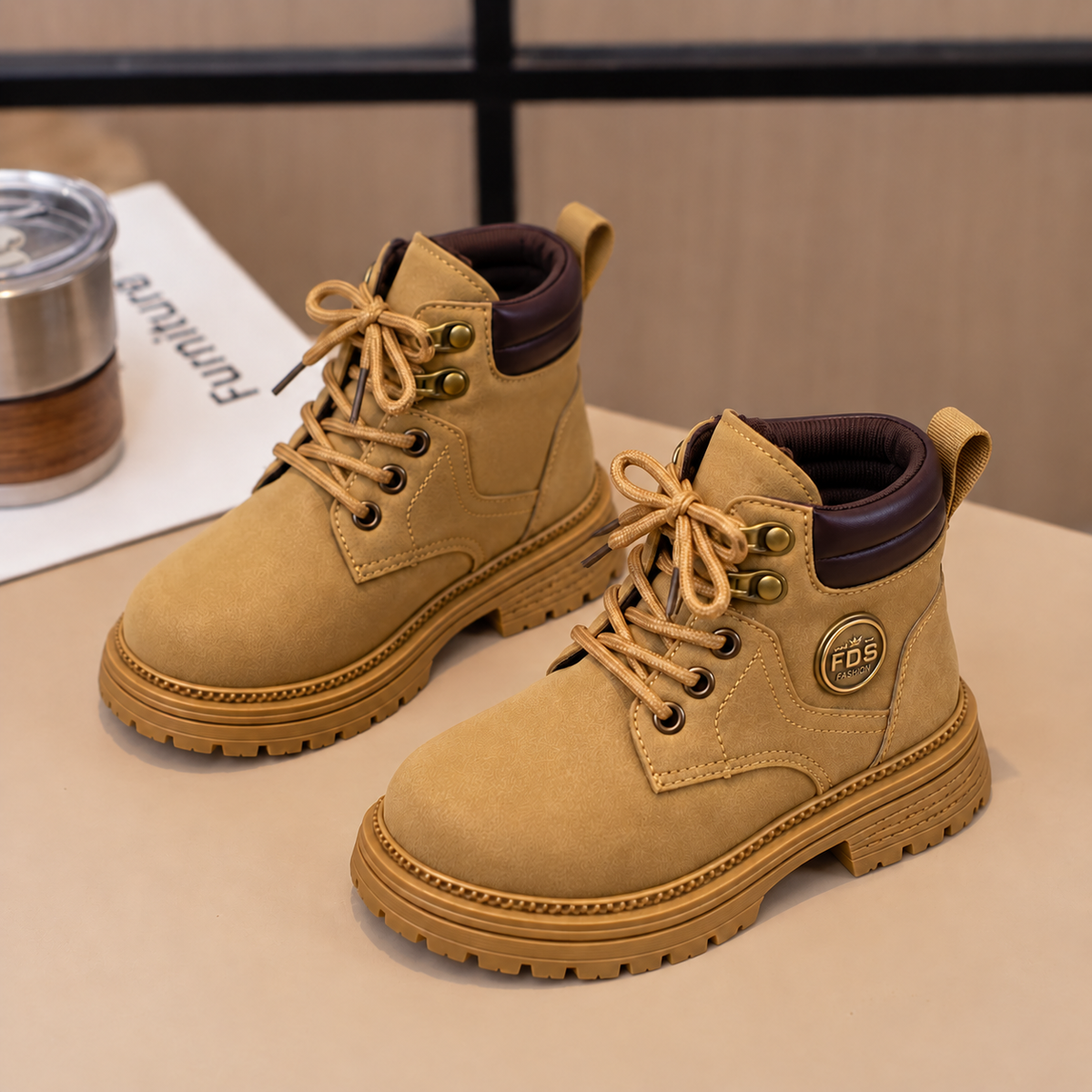 Boys’ Rugged Lace-Up Boots – Stylish Comfort for Everyday Adventures