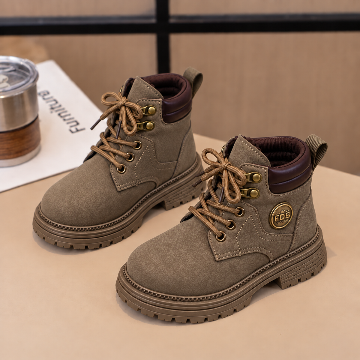Boys’ Rugged Lace-Up Boots – Stylish Comfort for Everyday Adventures