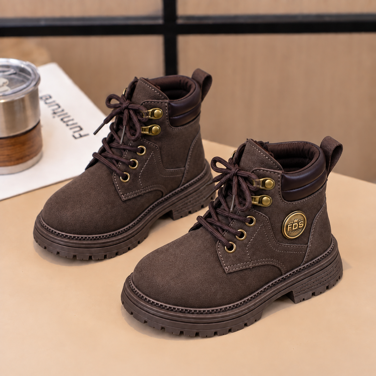 Boys’ Rugged Lace-Up Boots – Stylish Comfort for Everyday Adventures