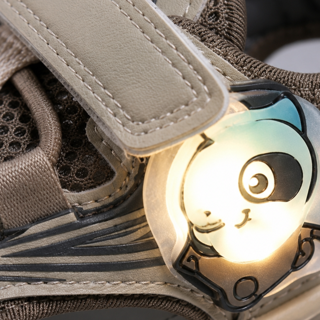 Sandales de sport pour enfants avec lumières LED – Chaussures d'été respirantes antidérapantes