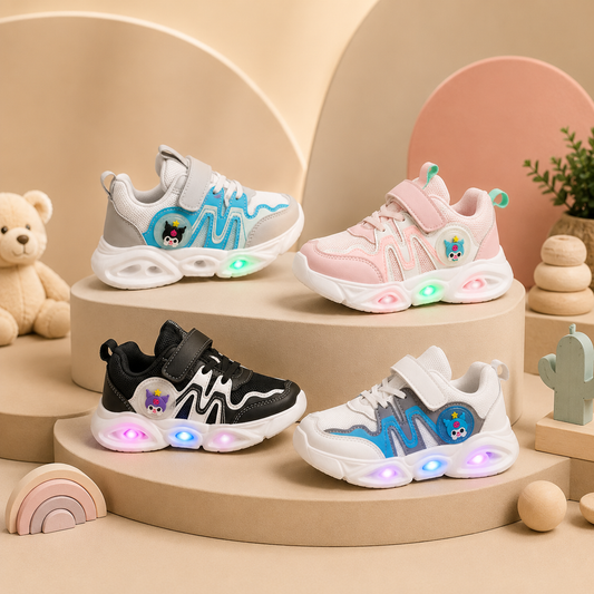 Baskets lumineuses à LED pour enfants avec sangle réglable