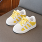 Kids Classic Stripe Sneakers – Lightweight Casual Sports Shoes with Hook & Loop Strap