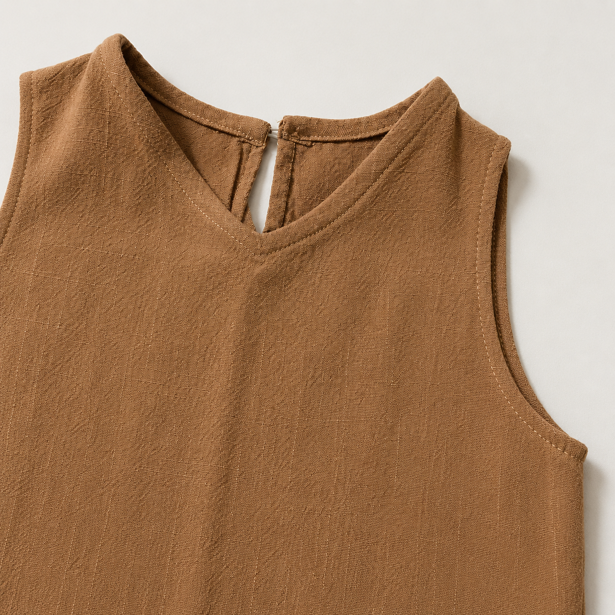Robe Traditionnelle Classique Brodé avec Ceinture pour Fille – Ivoire et Beige