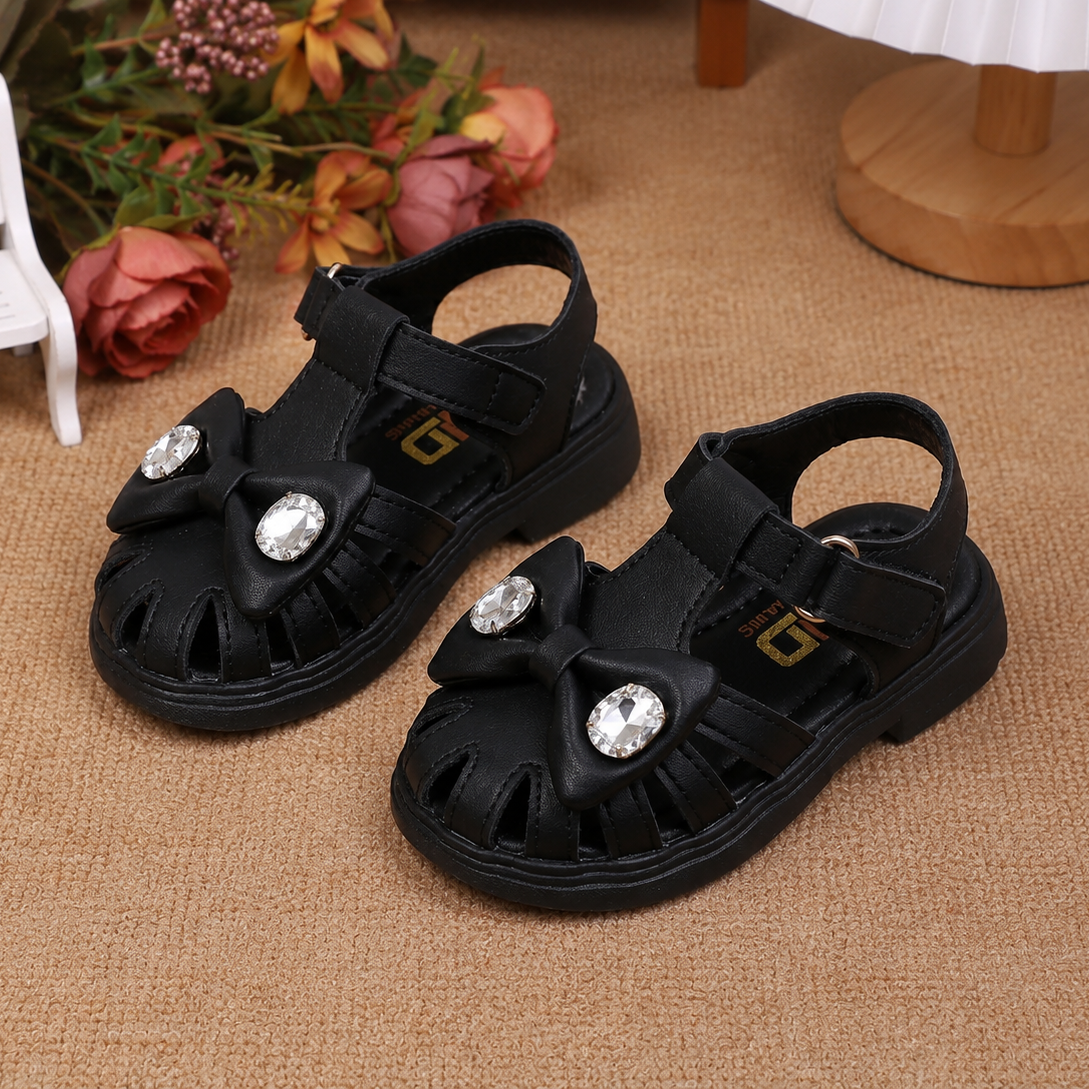 Sandales lumineuses LED pour filles – Jolies chaussures d'été à nœud avec semelle lumineuse