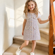 Robe Élégante en Tweed à Manches Bouffantes pour Filles – Robe Trapèze Style Princesse