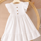 Ensemble de tenue d'été 2026 pour enfants, chemise rayée en coton, short et robe, vêtements doux et respirants pour garçons et filles