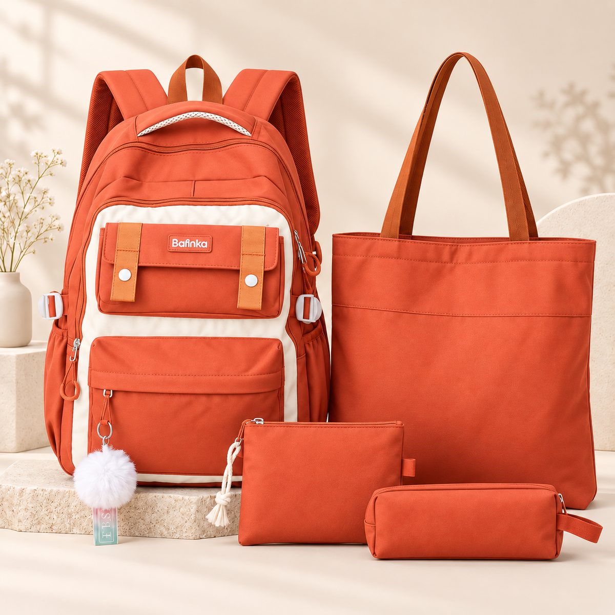 🎒 Ensemble de sac à dos d'école multifonctionnel 5 en 1 – Élégant et pratique
