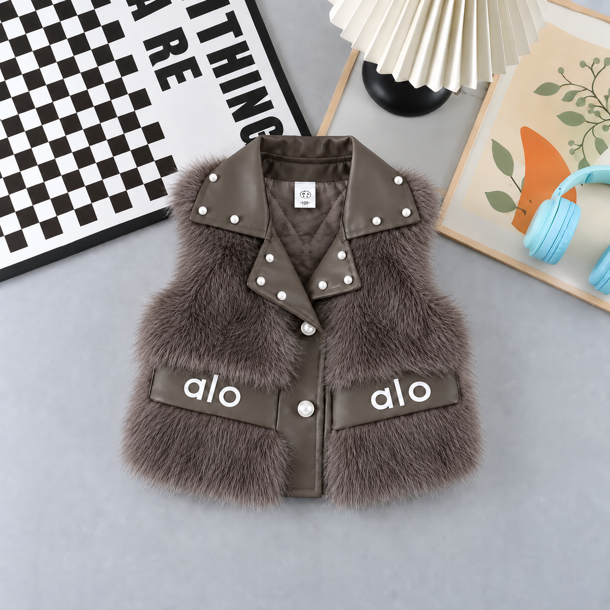 ✨ Stylish Girls' Winter Fur Gilet – Luxurious &amp; Modern Design