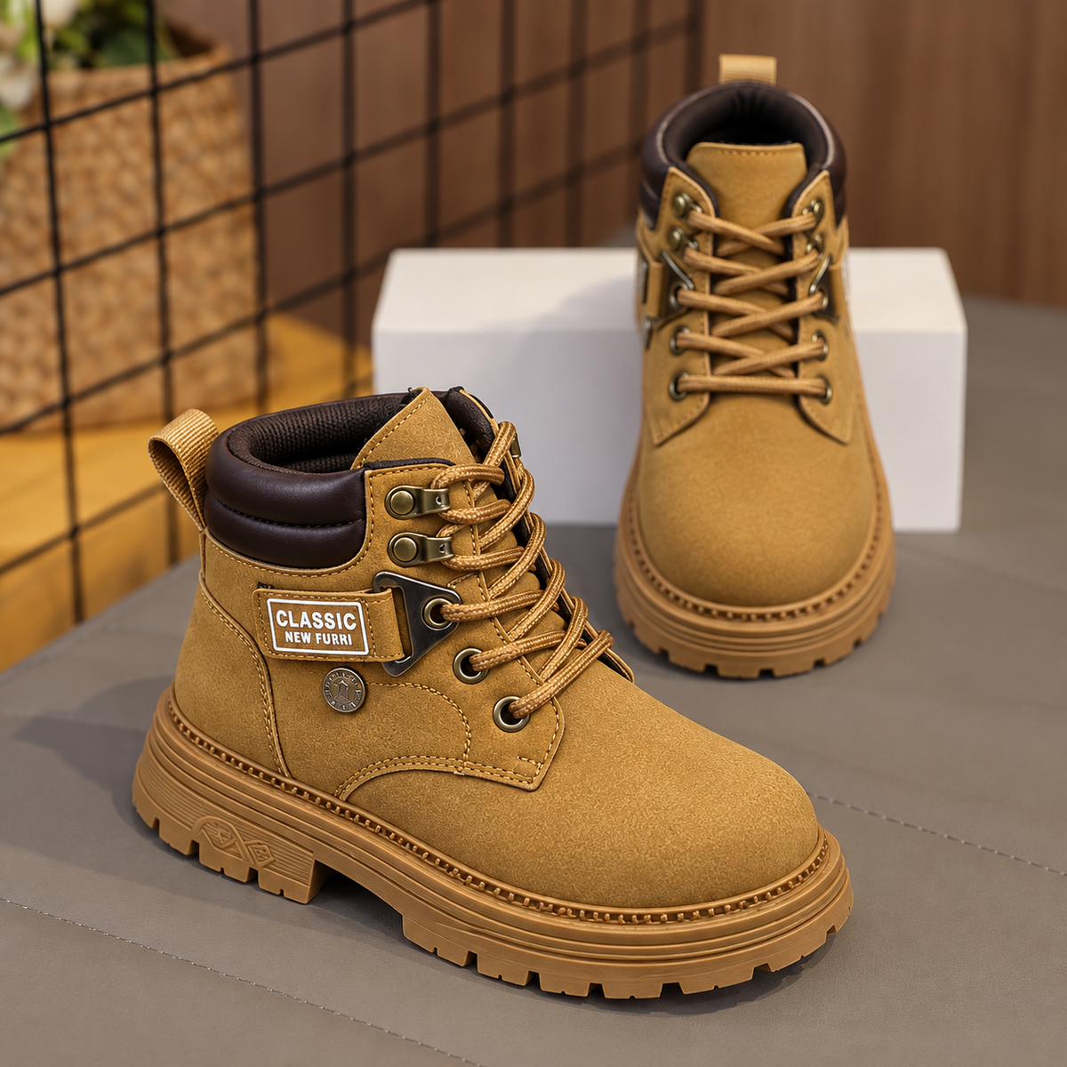 Bottes d'aventure classiques pour garçon – Confort robuste et style au quotidien