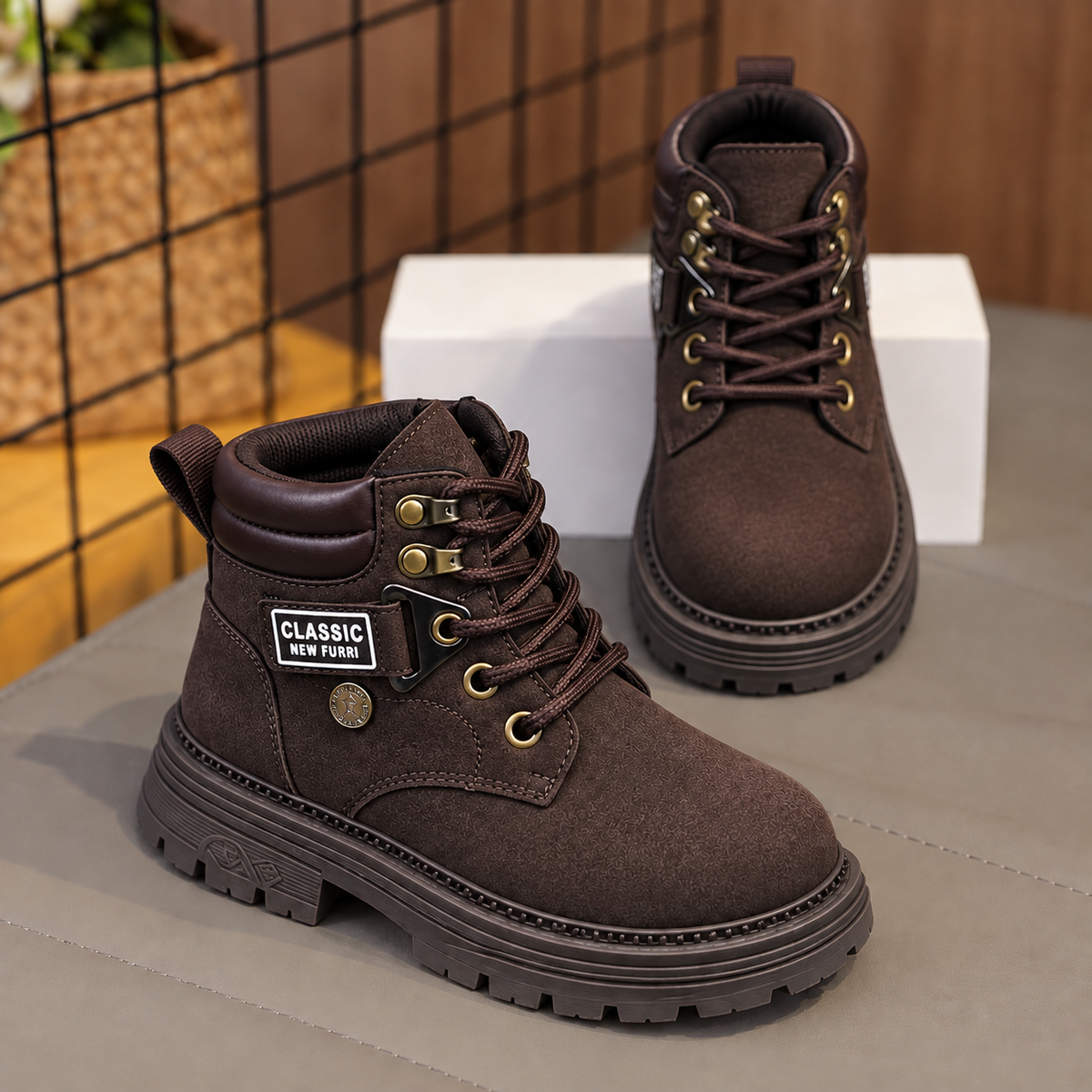 Bottes d'aventure classiques pour garçon – Confort robuste et style au quotidien