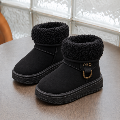 Girls’ Cozy Fur-Lined Winter Boots – Warm, Soft & Stylish