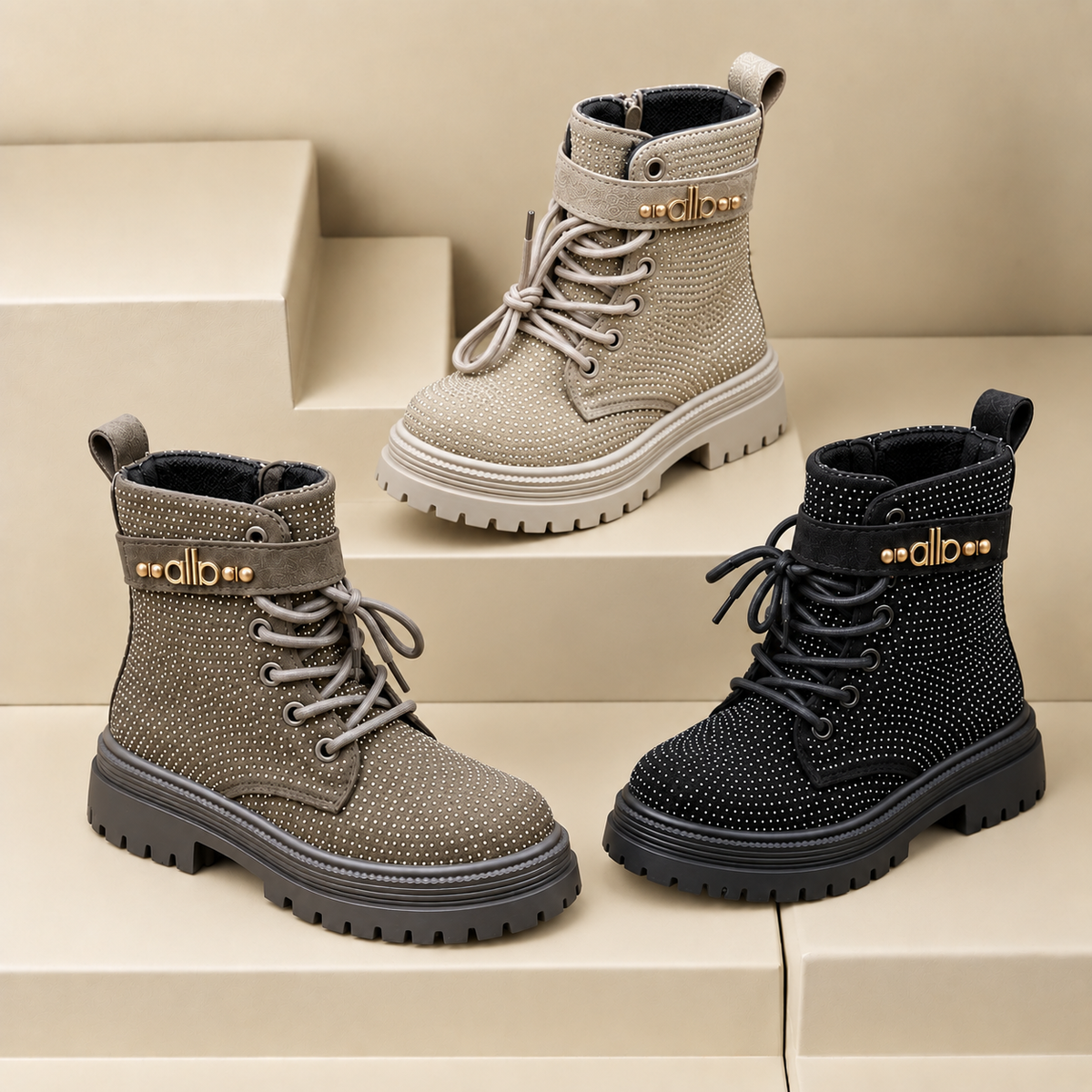 Sparkle Step Girls’ High-Top Boots – Stylish Comfort for Every Day