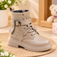 Bottines élégantes à lacets et boucles pour enfants 