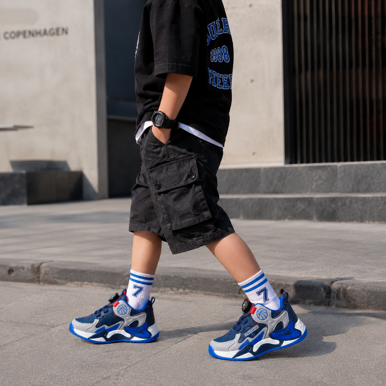 Baskets Chunky Sport Enfant – Chaussures de Course Légères et Respirantes avec Fermeture Rotative Facile