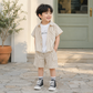 ✨ Trendy 3-Piece Summer Outfit Set for Boys – Casual Striped Style