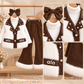 ✨ Ensemble 3 pièces en fourrure pour filles – Élégance, chaleur et style distinctif