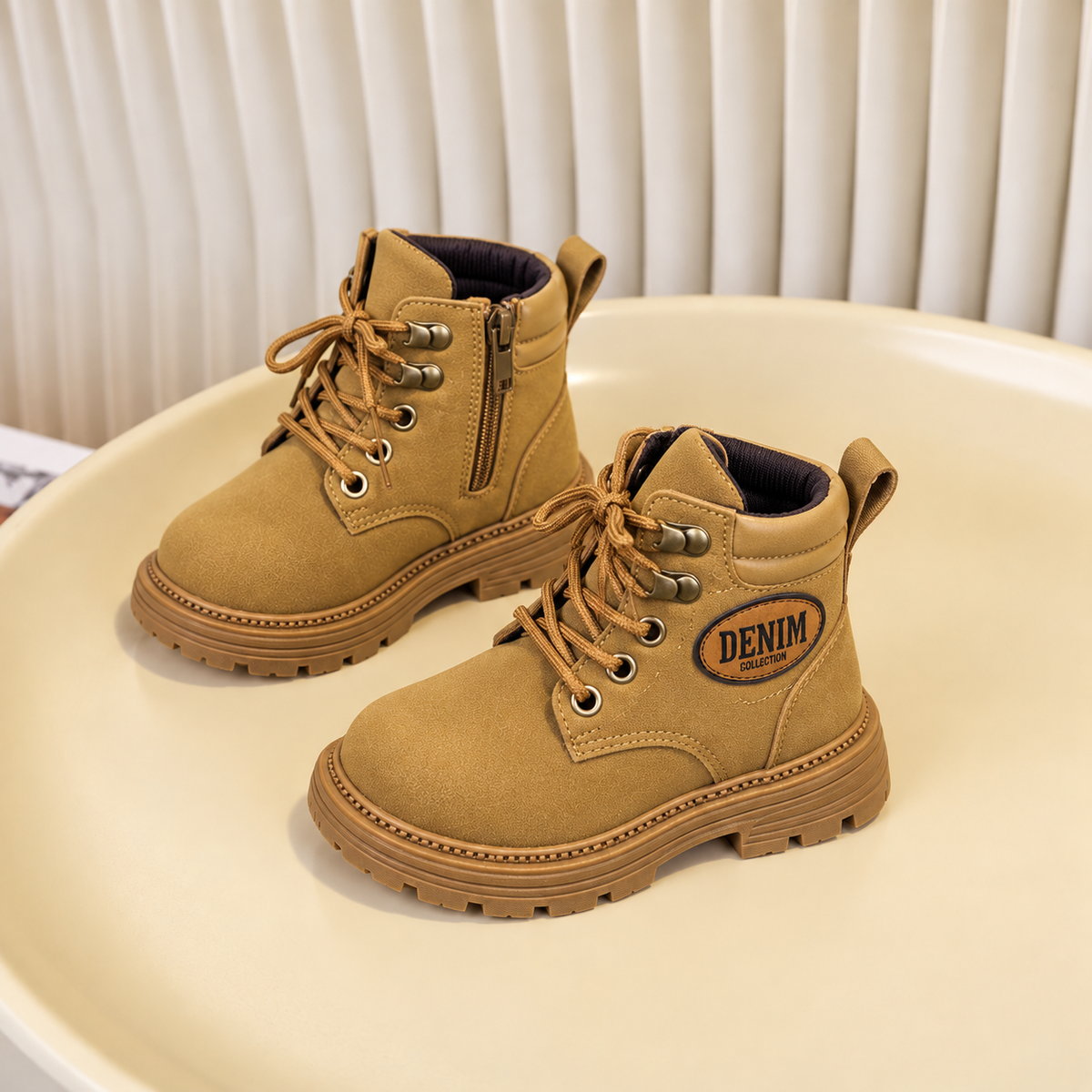 Boys’ Rugged Lace-Up Adventure Boots
