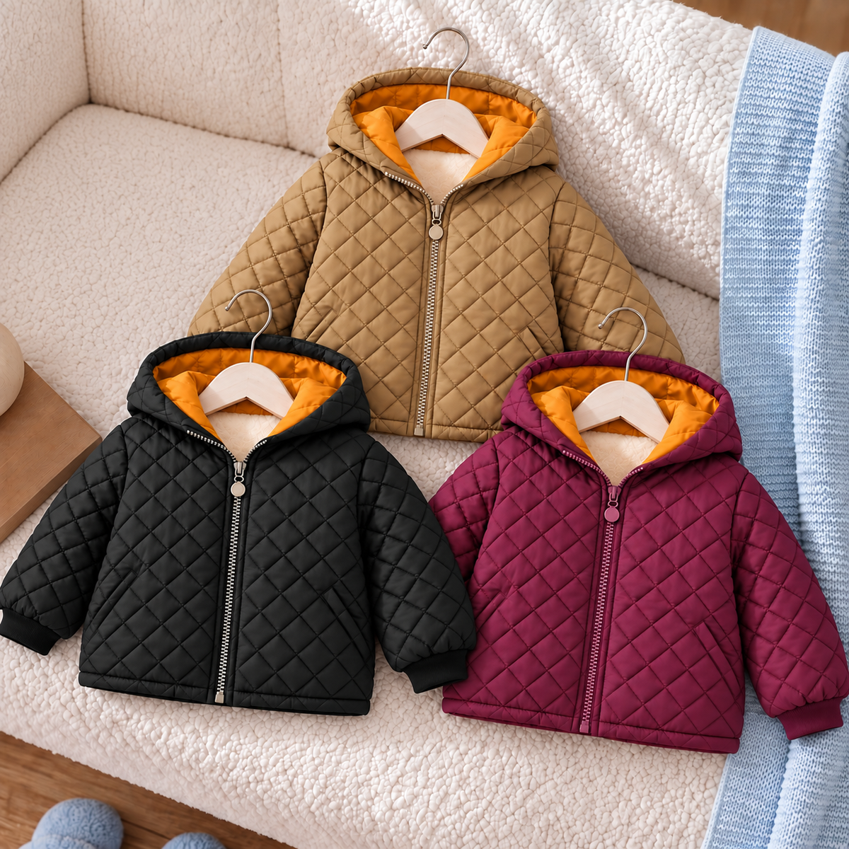 Veste matelassée à capuche pour enfant – Confort et chaleur pour les aventures du quotidien