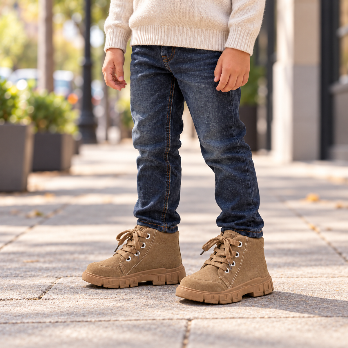 Bottines à lacets pour enfants — Un style quotidien dans des coloris classiques