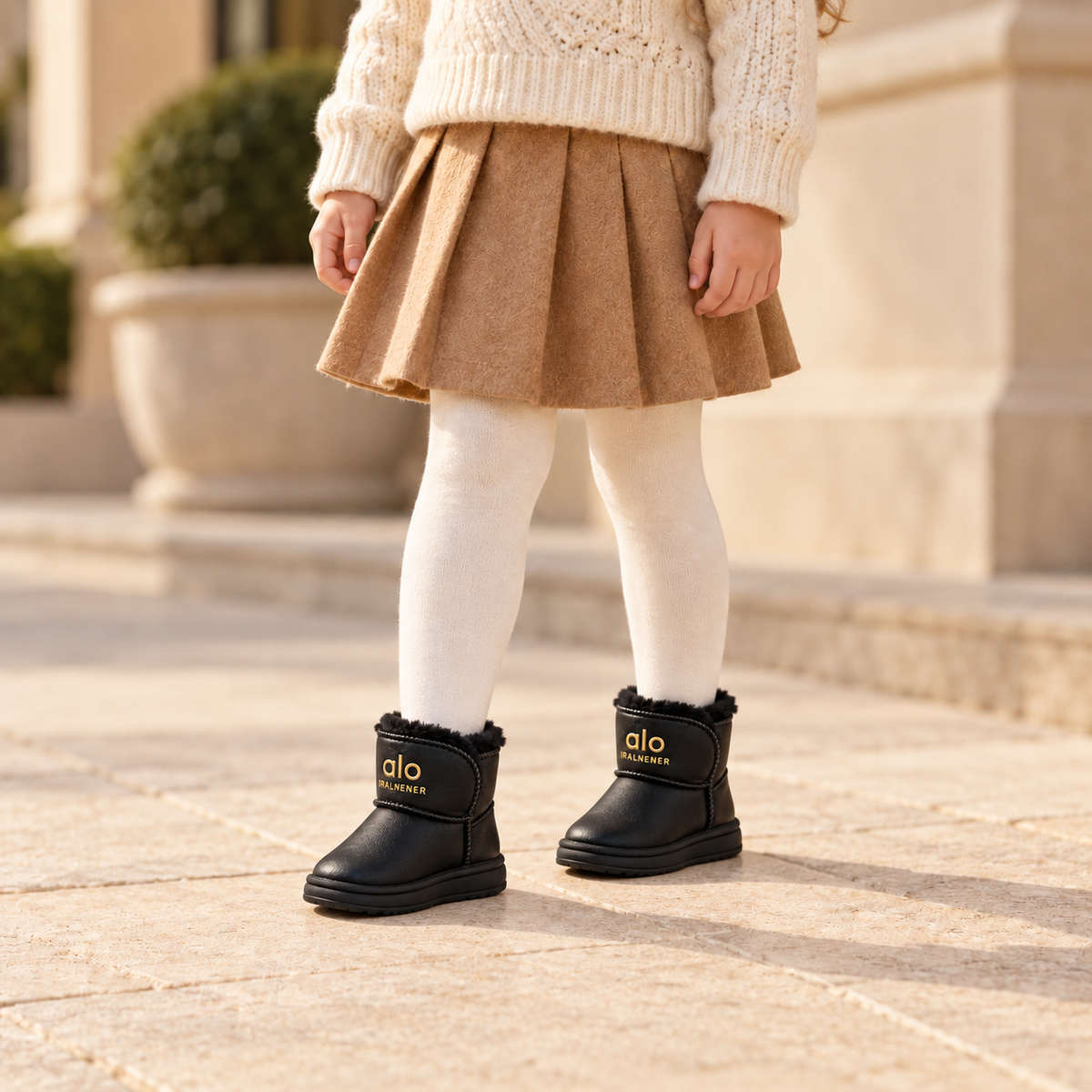 Kids’ Cozy Plush-Lined Ankle Boots – Everyday Winter Style