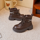 Bottines à lacets élégantes pour filles avec détails à brides scintillantes et semelles épaisses