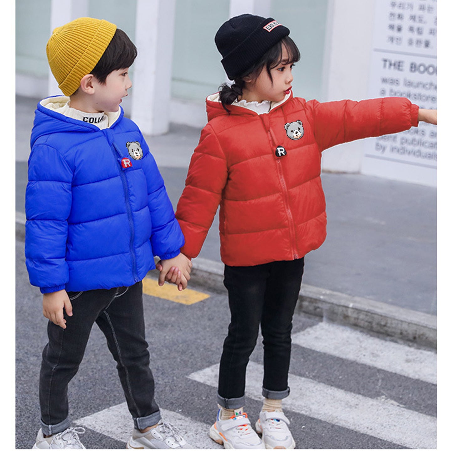 Cozy Kids' Hooded Winter Cotton Jacket