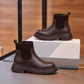 Kids’ Classic Chelsea Ankle Boots with Ribbed Knit Cuffs & Chunky Soles