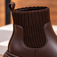 Kids’ Classic Chelsea Ankle Boots with Ribbed Knit Cuffs & Chunky Soles