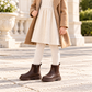 Kids’ Classic Chelsea Ankle Boots with Ribbed Knit Cuffs & Chunky Soles