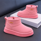 Kids’ Cozy Plush-Lined Winter Ankle Boots with a Soft Suede-Look Finish, Rounded Toe and Classic Everyday Style – Available in Pink, Khaki and Black