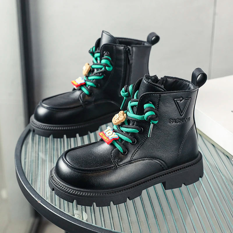 Charmantes bottes courtes de style anglais pour enfants élégants - Chaussures d'automne parfaites pour garçons et filles 