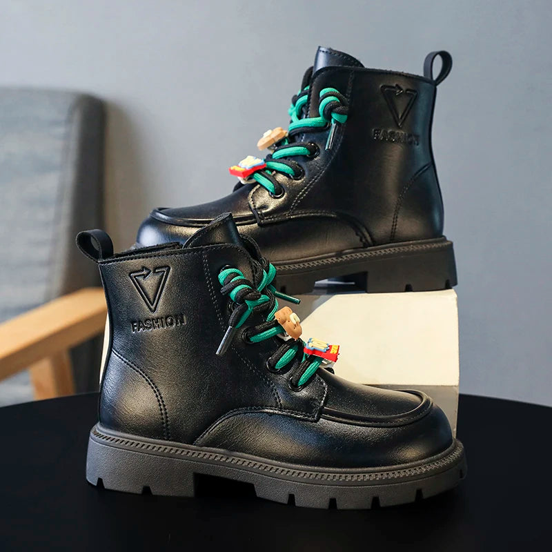 Charmantes bottes courtes de style anglais pour enfants élégants - Chaussures d'automne parfaites pour garçons et filles 