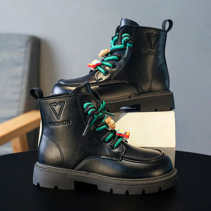 Charmantes bottes courtes de style anglais pour enfants élégants - Chaussures d'automne parfaites pour garçons et filles 