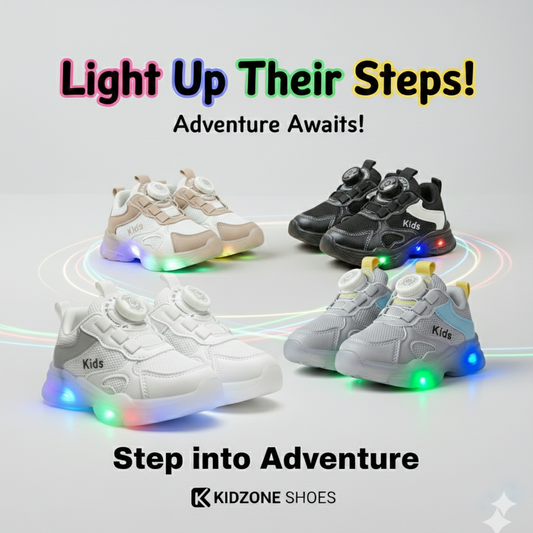 Baskets lumineuses LED pour enfants avec fermeture à molette – Chaussures confortables et élégantes pour tous les jours