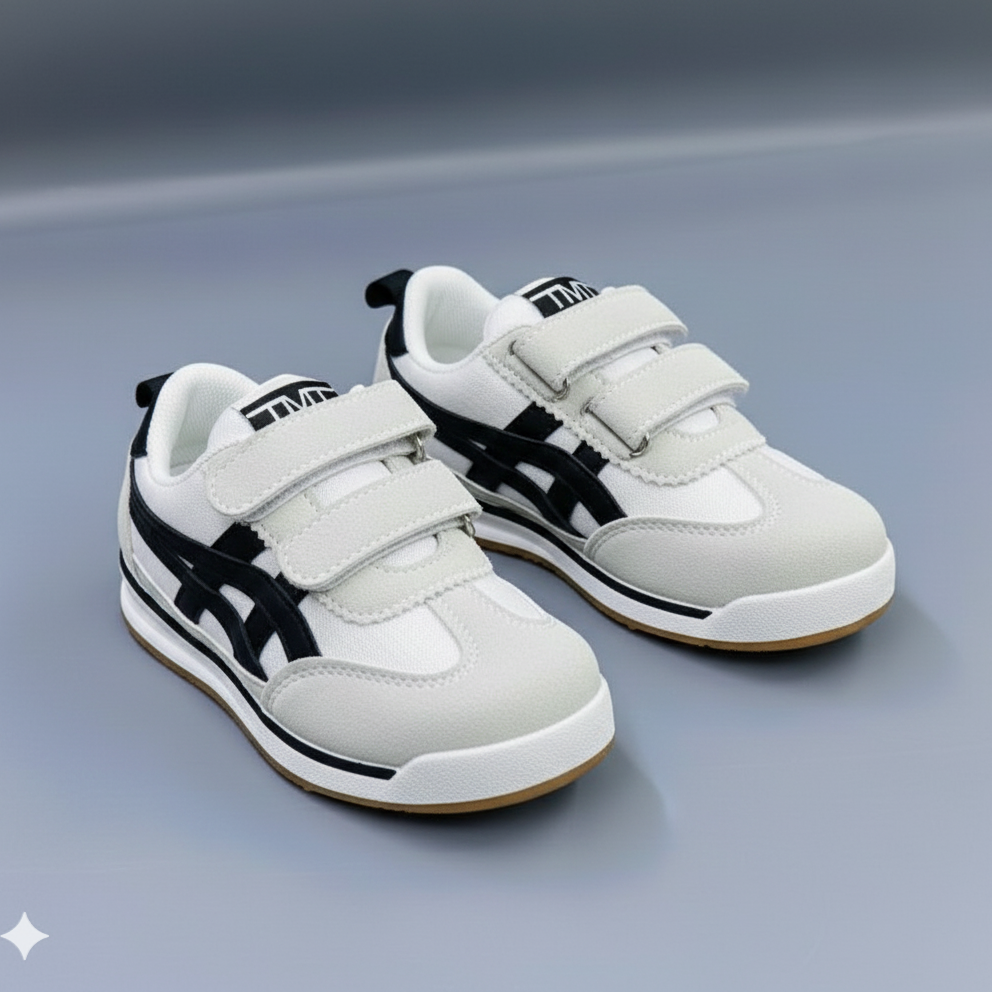 Baskets de sport décontractées pour enfants avec brides Velcro – Légères et confortables