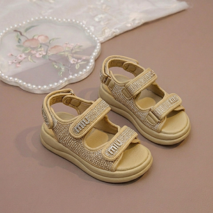 Stylish Girls’ Shiny Sandals – Comfort &  Elegance for Every Step