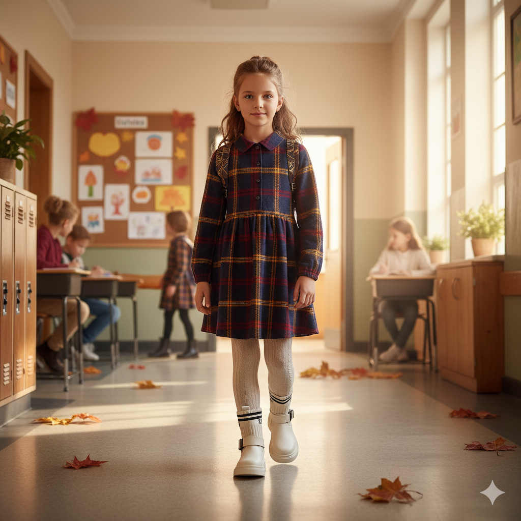 Bottes à boucle et revers en maille pour filles | Chevilles chaudes, languette facile à enfiler 