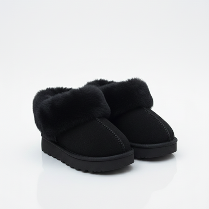 Girls Faux Fur Winter Boots – Warm, Soft & Anti-Slip Cozy Shoes