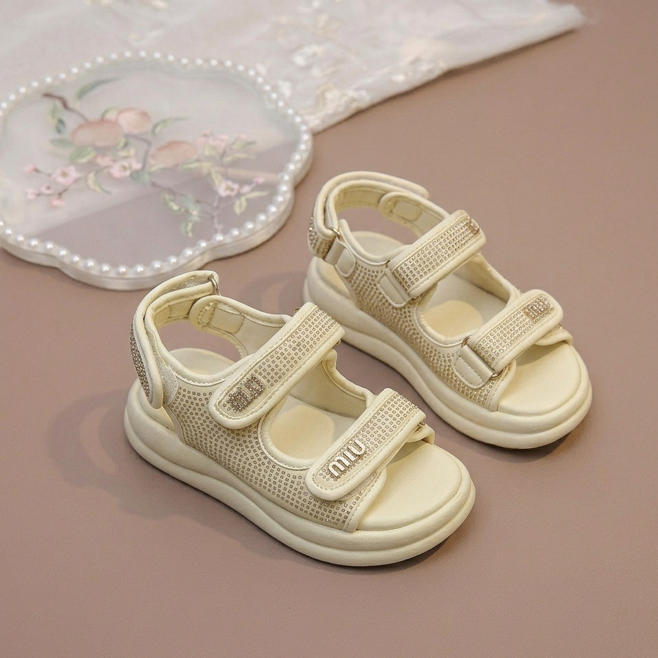 Elegant Girls Sandals – Sparkling Comfort with Stylish Touch