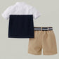 Boy's Stylish Two-Piece Horse Riding Embroidered Set for Spring & Summer "no belt"