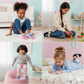 Chaussons Stitch pour enfants : fausse fourrure chaude, semelle antidérapante, bride au talon 