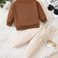 Stylish Baby Boy Suede Jacket & Cargo Pants Set – Cozy & Trendy Outfit for All Seasons
