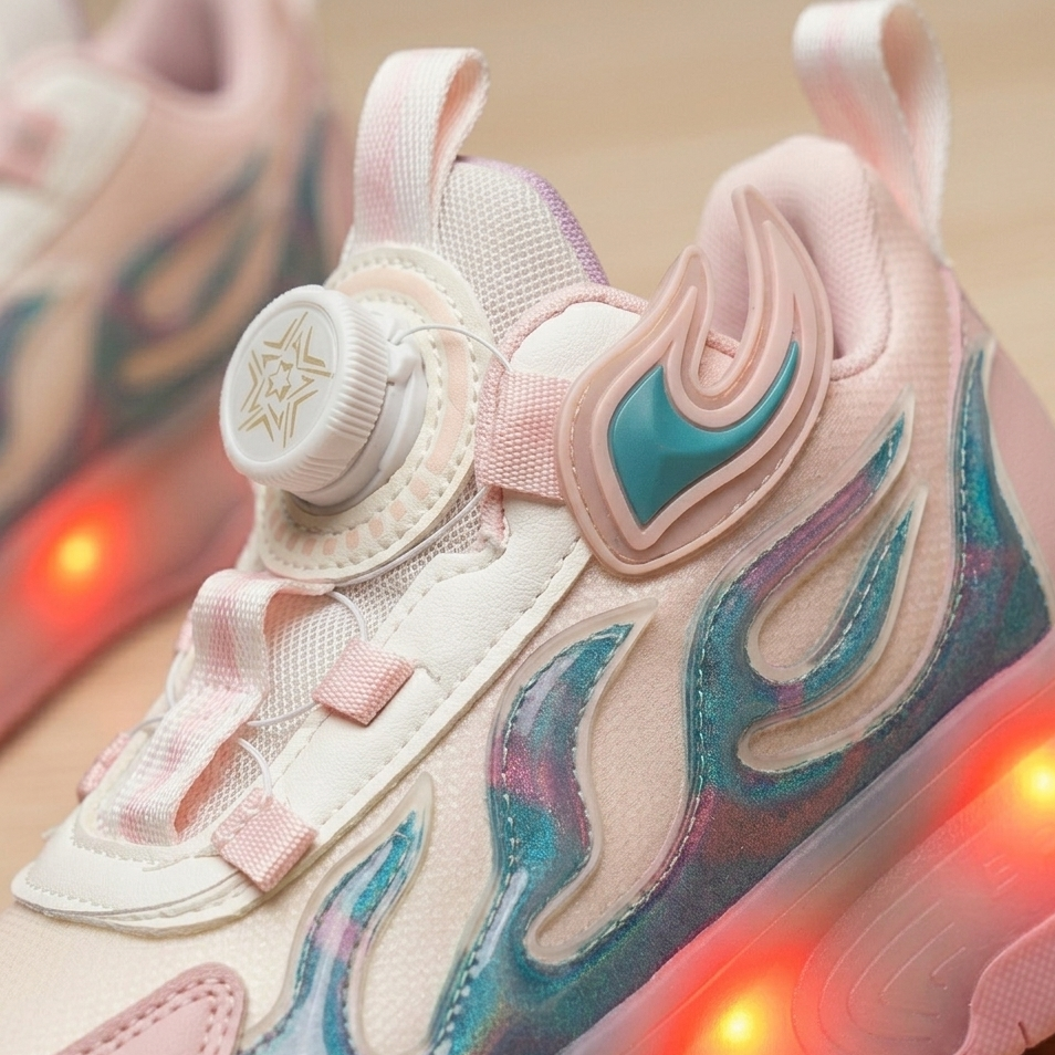 Unisex LED Roller Sneakers – Light-Up Wheels Shoes with Dial Fit System