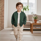 Stylish Baby Boy Suede Jacket & Cargo Pants Set – Cozy & Trendy Outfit for All Seasons