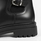 Girls’ Black Buckle Ankle Boots with Chunky Sole