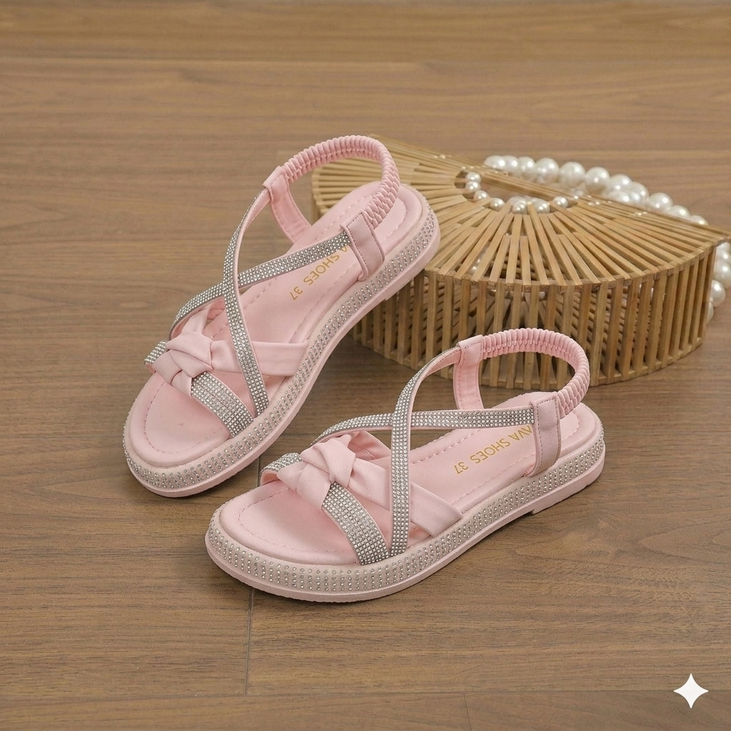 Sandales filles élégantes à lanières croisées
