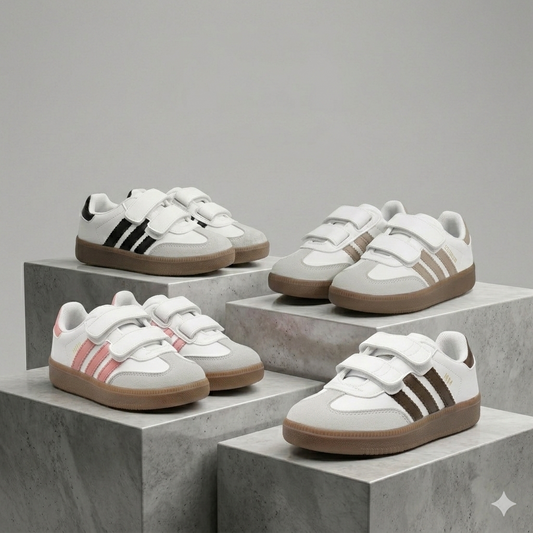 Unisex Kids Casual Sneakers with Velcro Straps – Non-Slip Everyday Shoes