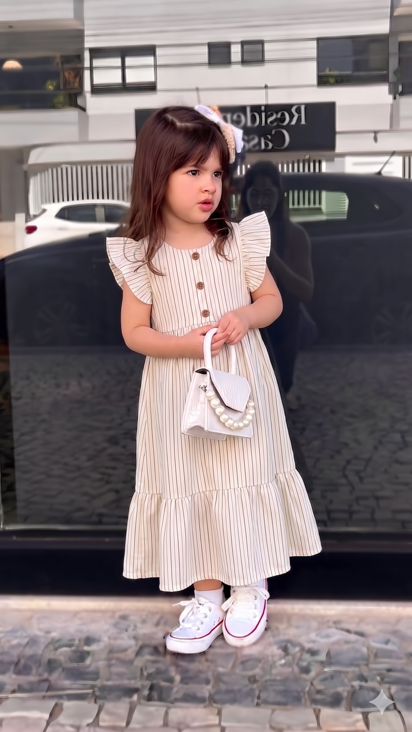 Ensemble de tenue d'été 2026 pour enfants, chemise rayée en coton, short et robe, vêtements doux et respirants pour garçons et filles