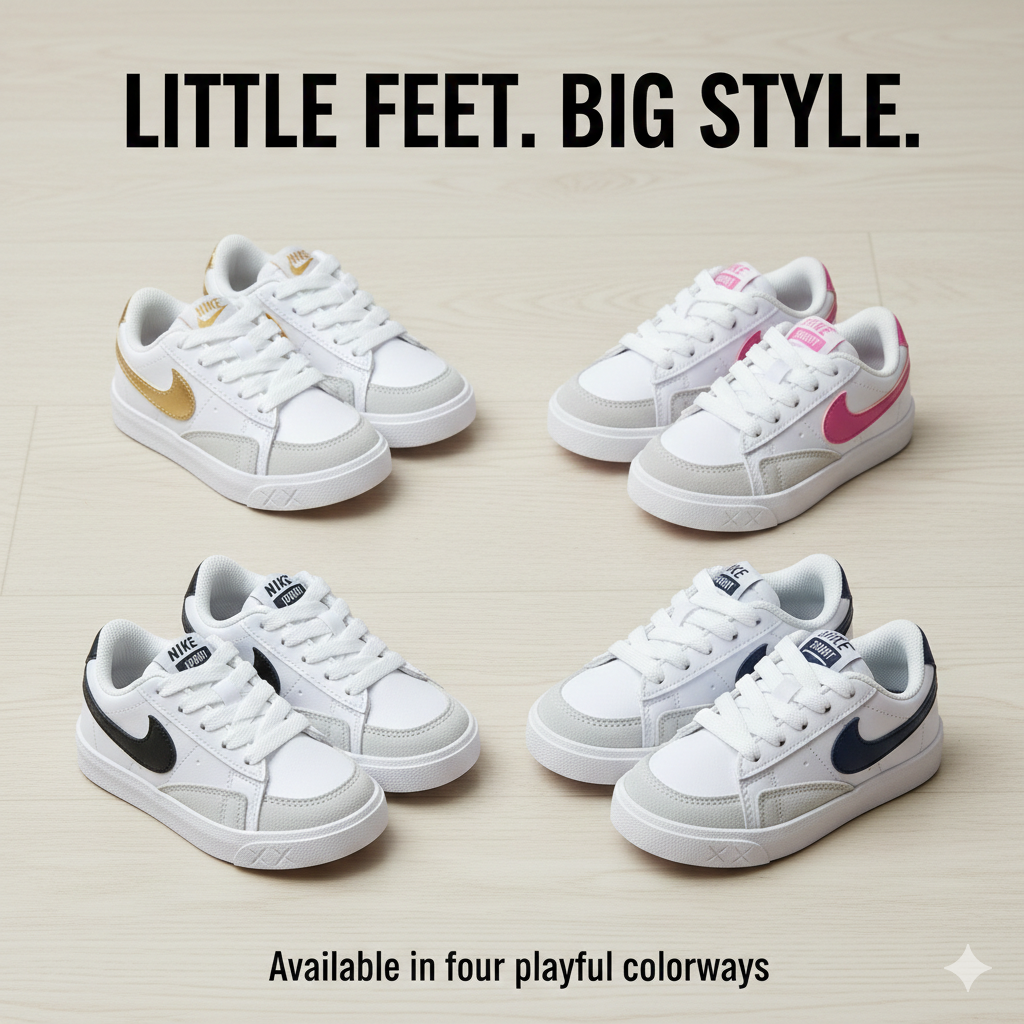 Kids Classic Low-Top Sneakers – Comfortable Everyday Shoes